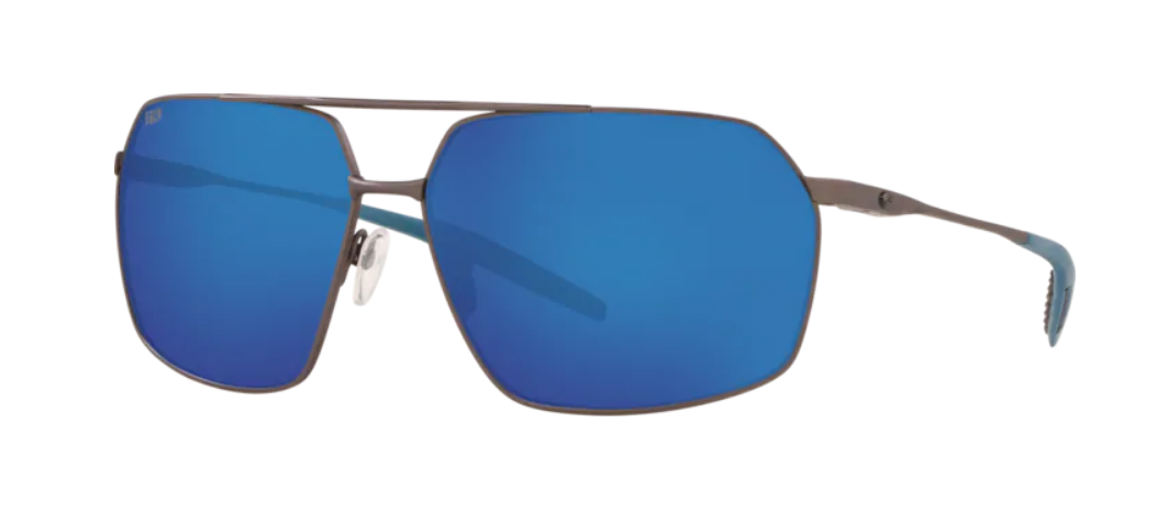 Costa Pilothouse Mens Sunglasses Matte Dark Gunmetal/Blue Mirror