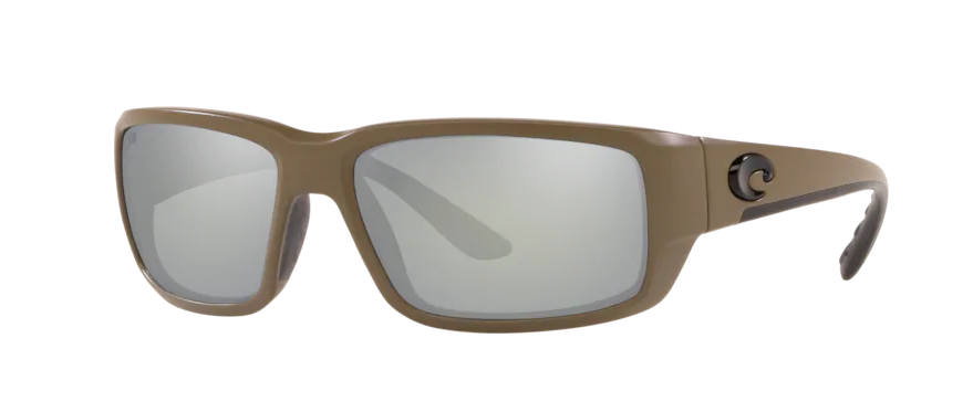 Costa Fantail Mens Sunglasses Matte Moss/Gray Silver Mirror