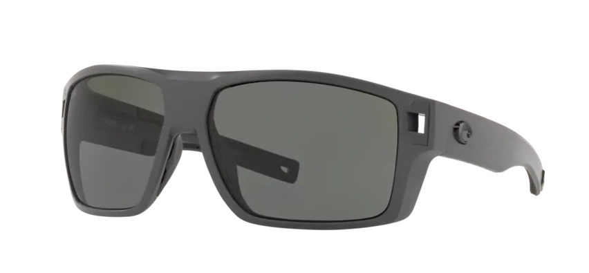 Costa Diego Mens Sunglasses Matte Gray/Gray
