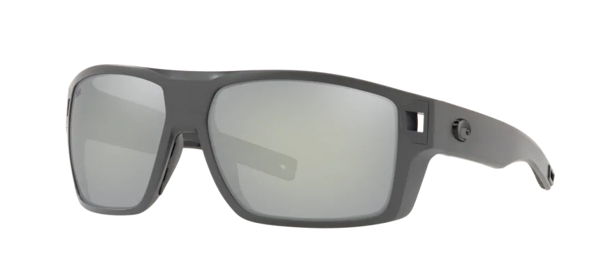 Costa Diego Mens Sunglasses Matte Gray/Gray Silver Mirror