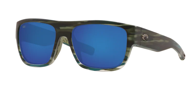 Costa Sampan Mens Sunglasses Matte Reef/Blue Mirror