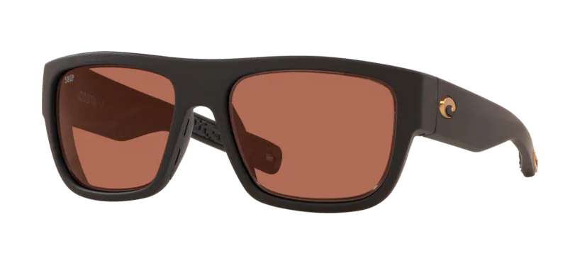 Costa Sampan Mens Sunglasses Matte Black Ultra/Copper