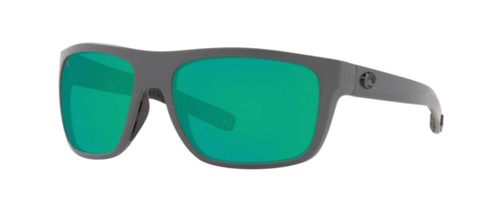 Costa Broadbill Mens Sunglasses Matte Gray/Green Mirror