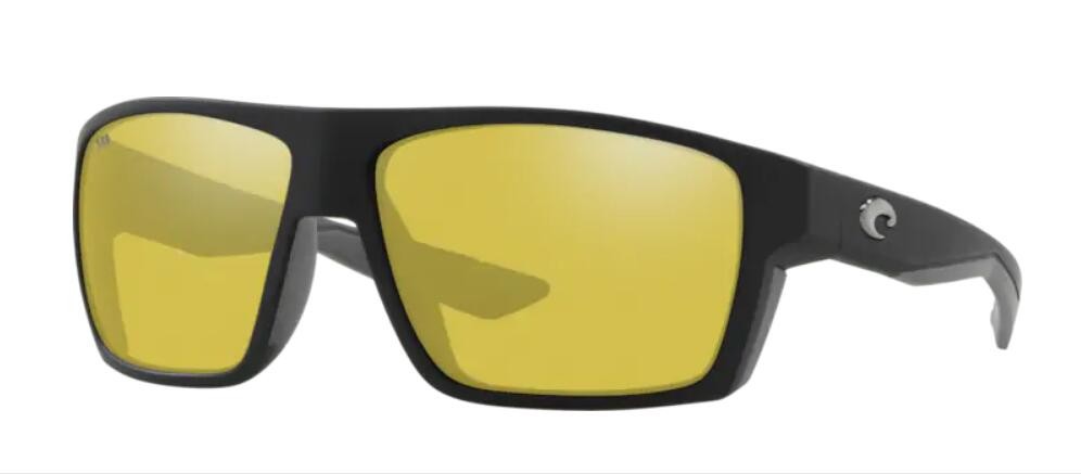 Costa Bloke Mens Sunglasses Matte Black/Sunrise Silver Mirror