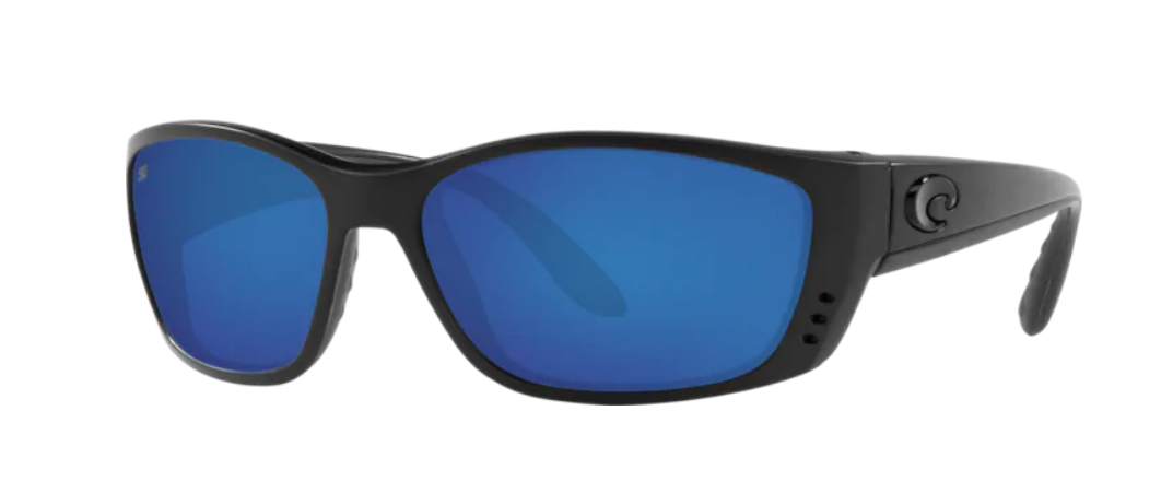 Costa Fisch Mens Sunglasses Blackout/Blue Mirror