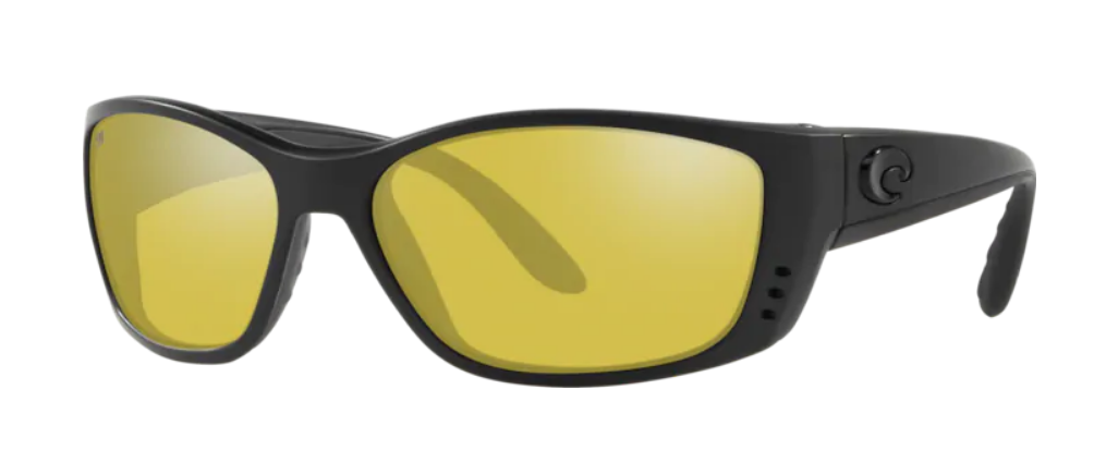 Costa Fisch Mens Sunglasses Blackout/Sunrise Silver Mirror
