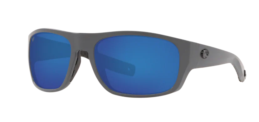 Costa Tico Mens Sunglasses Matte Gray/Blue Mirror