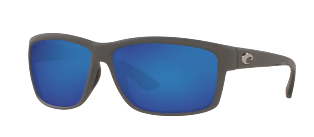 Costa Mag Bay Mens Sunglasses Matte Gray/Blue Mirror