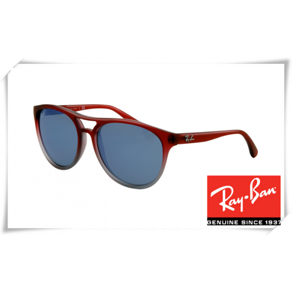 Ray Ban RB4170 Sunglasses Red Gradient Frame Blue Lens