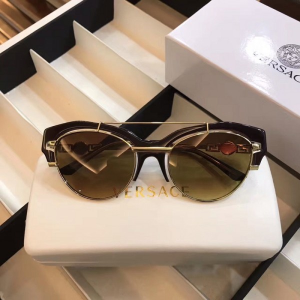 Versace VE2154B Cat Eye Sunglasses Brown Lenses
