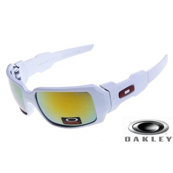  Oakley Oil Drum Sunglasses White Frame Yellow Lens OAKLEY201567352