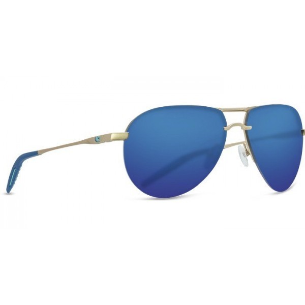 Costa Helo Matte Champagne + Deep Blue / Turquoise Sunglasses