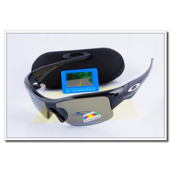 Cheap Oakley Straight Jacket Polarized Sunglasses Polishing Black Frame Slate grey Iridium Lens Sale