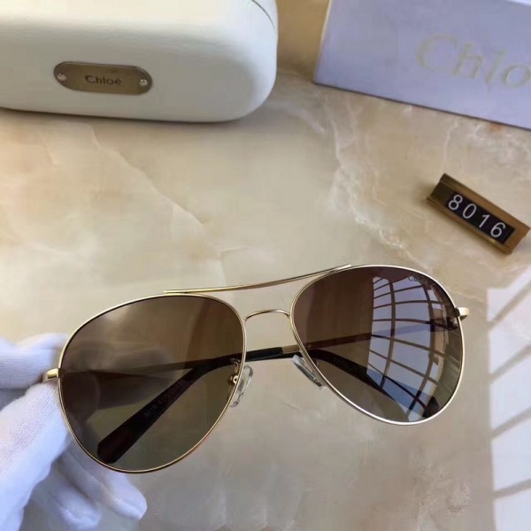 Chrome Hearts Polarized Aviator Sunglasses Brown Lenses