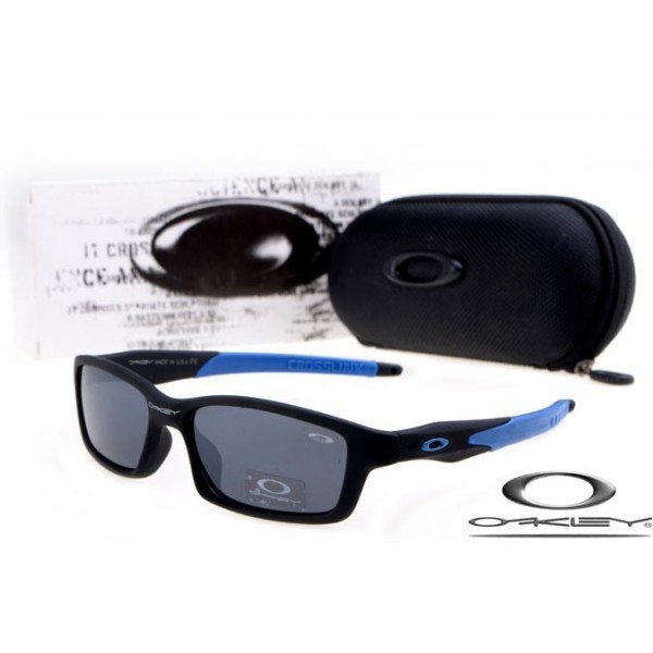 Oakley Crosslink Sunglasses Black Blue / Grey