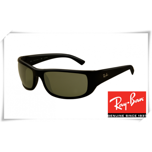 Ray Ban RB4176 Sunglasses Black Frame Green Lens