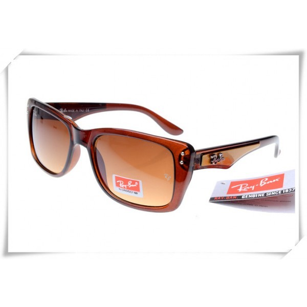 Ray Ban RB4148 Caribbean Sunglasses Brown Gradient Frame Brown Lens