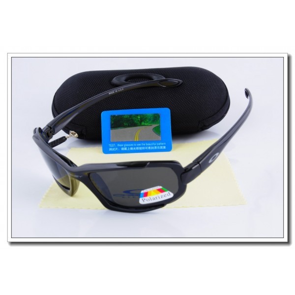 Cheap Oakley Polarized Sunglasses Polishing Black Frame Slate grey Iridium Lens Sale