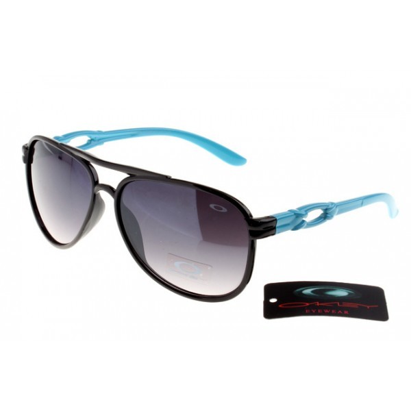 Oakley Women Daisy Chain Aviator Sunglasses Polishing Black Blue Frame Gray Gradient Lens