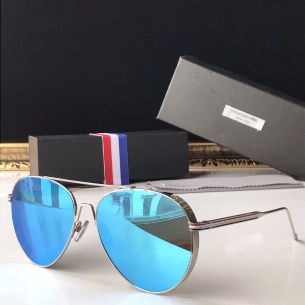 Thom Browne TB-126 Fashion Sunglasses Blue Lenses