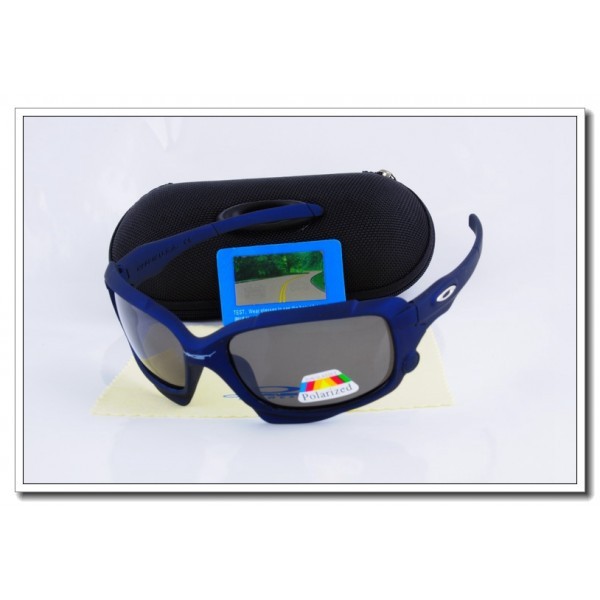 Cheap Oakley Jawbone Polarized Sunglasses RoyalBlue Frame Slate grey Iridium Lens Sale