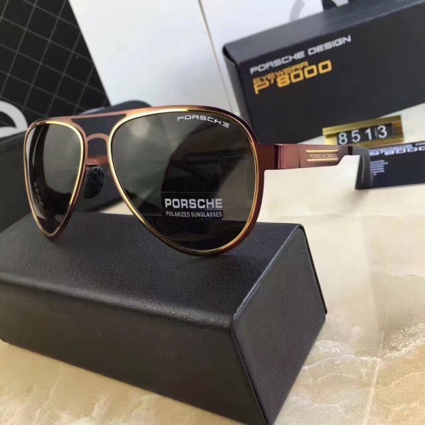Porsche Design P8513 Aviators Sunglasses Black Red
