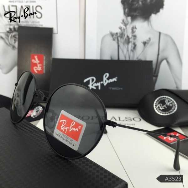 Men's Women's Ray Ban Floding Polarized Sunglasses Black