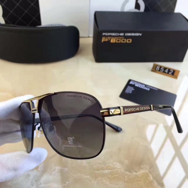 Porsche Design P8542 Aviators Sunglasses Black Gold
