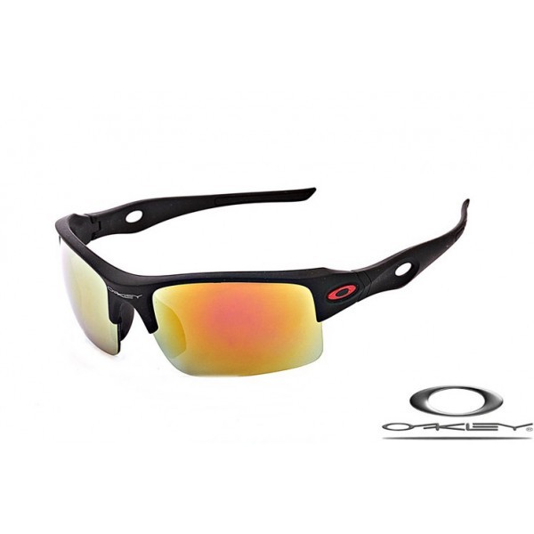 Cheap Foakleys Sunglasses Black Frame Fire Lens For Sale Free Shipping USA