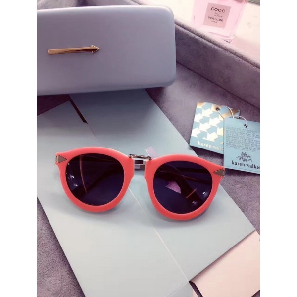 Karen Walker Harvest Polarized Eyewear Red Frame Light Purple Lenses