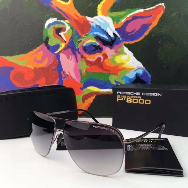Mens Porsche Design P8812 Sunglasses Dark Black