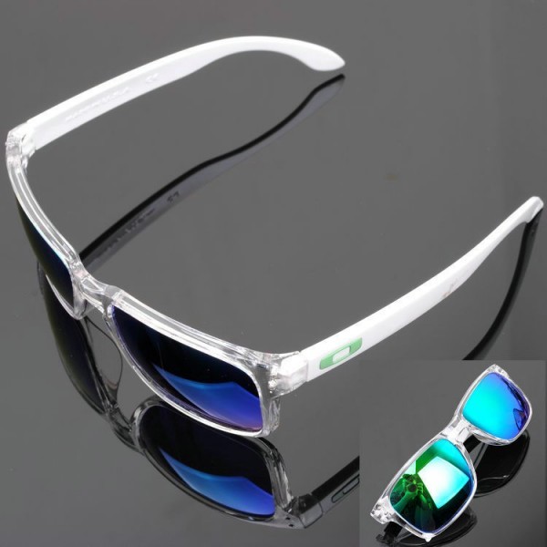 Oakley Holbrook Sunglasses Clear White Frame Ice Blue Lens