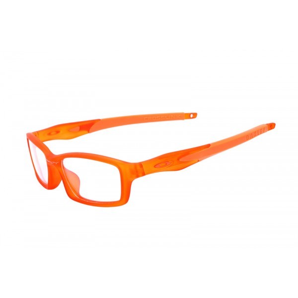 Oakley Crosslink Sunglasses Orange Frame Transparent Lens