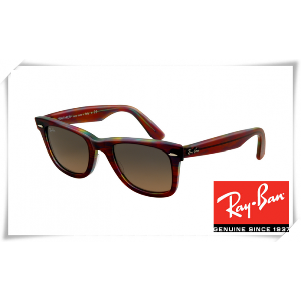 Ray Ban RB2140 Original Wayfarer Sunglasses Brown Frame Grey Gradient Lens