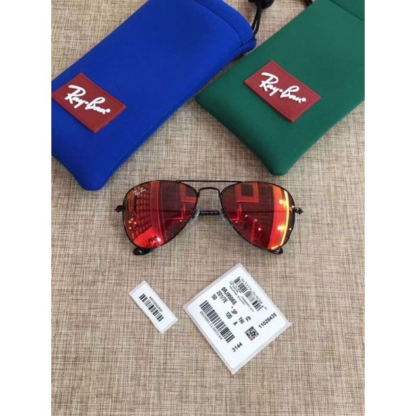 Men's Women's Ray Ban Polarized Aviator Sunglasses Orange Red