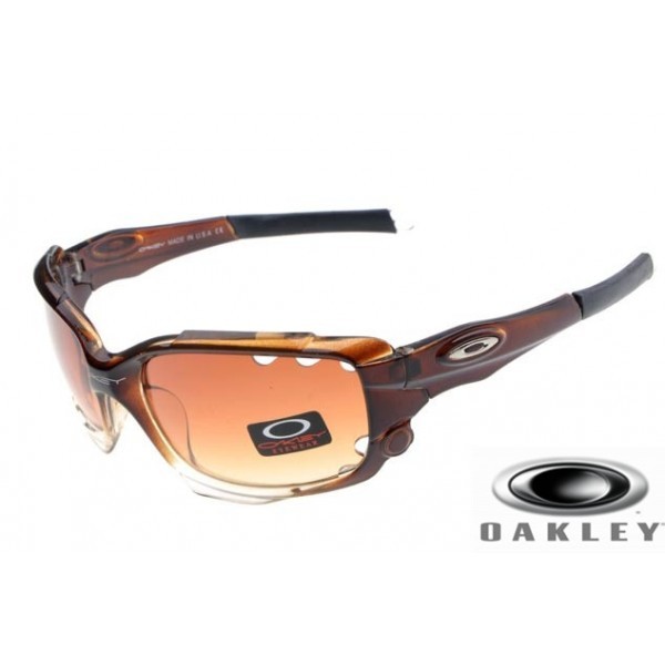 Oakley Racing Jacket Sunglasses Dark Brown / Gradient Brown Vented Iridium