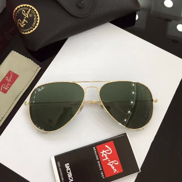 Men's Women's Black Aviator Sunglasses Ray Ban