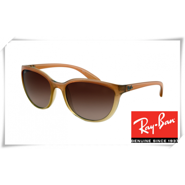 Ray Ban RB4167 Cats Sunglasses Light Brown Frame Brown Gradient Lens