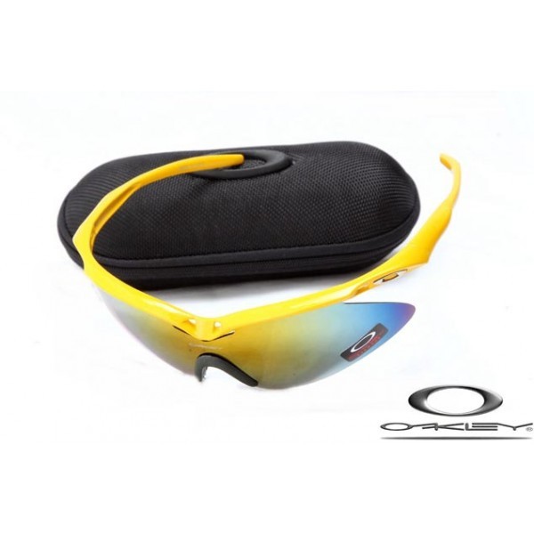 Oakley M Frame Sunglasses Polishing Yellow Frame Yellow Blue Lens OAKLEY20156465