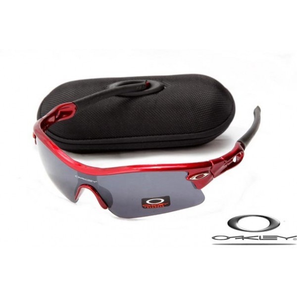 Oakley Radar Path sunglasses Polishing Deep Red Frame Gray Lens