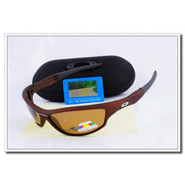 Cheap Oakley Polarized Sunglasses Chocolate Frame tawny Iridium Lens Sale