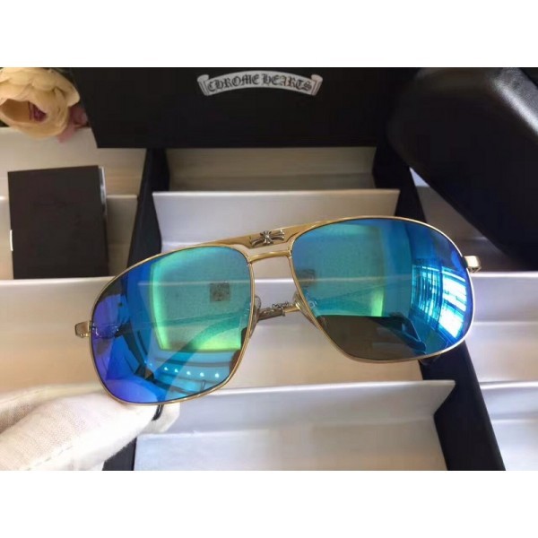Chrome Hearts Fashion Sunglasses Oralgami Blue Lenses
