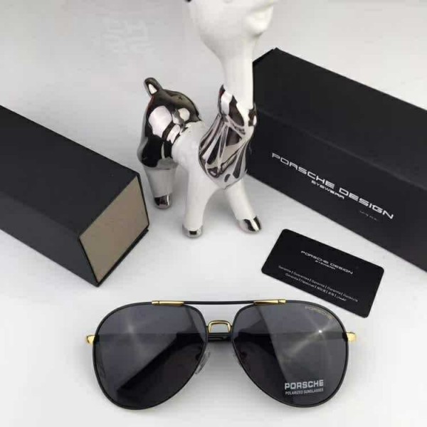 Porsche Design Black P9379 Aviators Sunglasses Black Gold