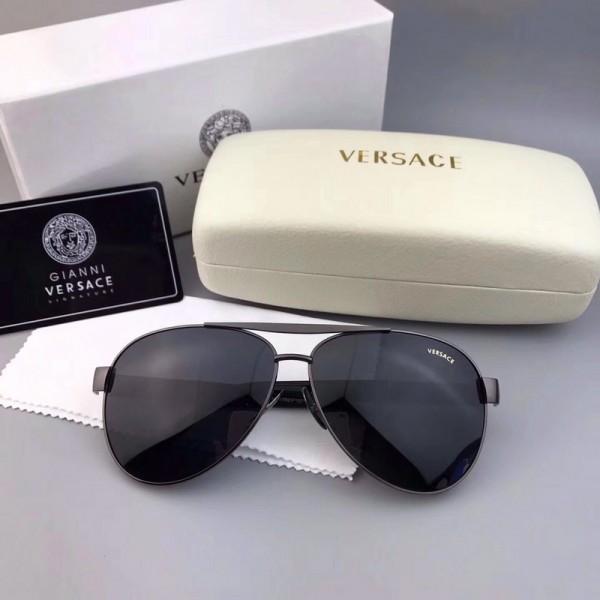 Versace VE0806 Polarized Sunglasses All Black Lenses