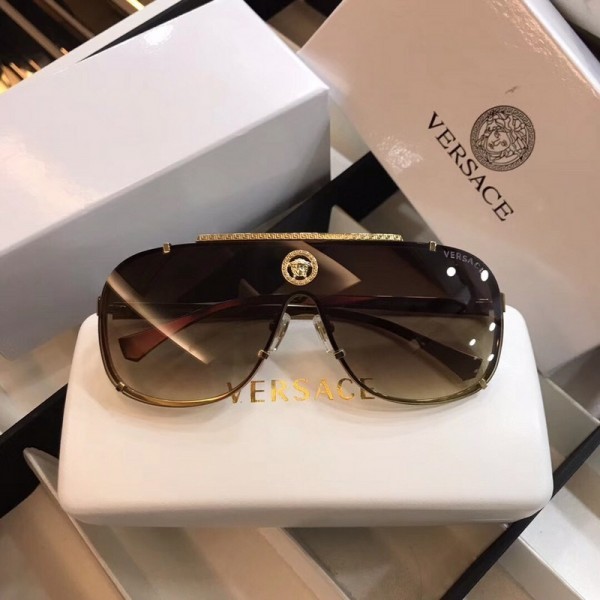 Versace VE2612 Sunglasses Metal Glasses Legs Dark Brown
