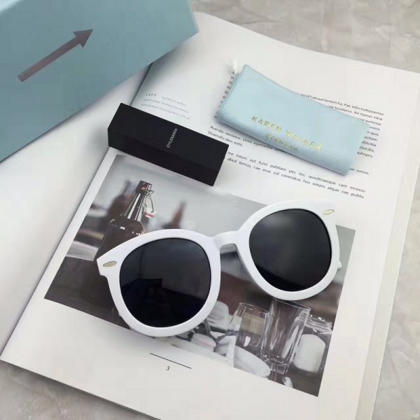 Karen Walker Limited Edition Eyewear Black Lenses White Frame