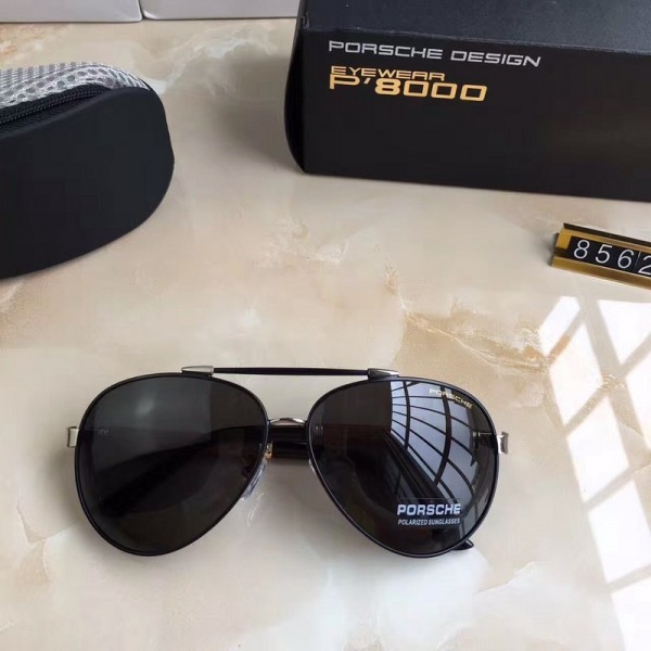 Mens Porsche Design P8562 Sunglasses Black Silver