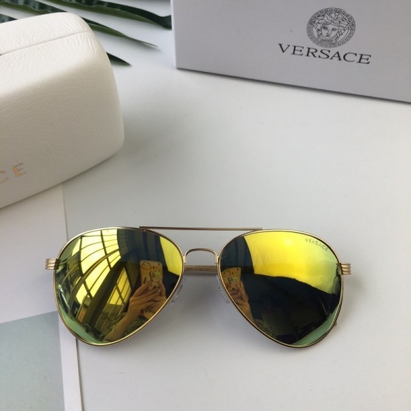 Men's Women's Versace Polarized Sunglasses Shiny Yellow