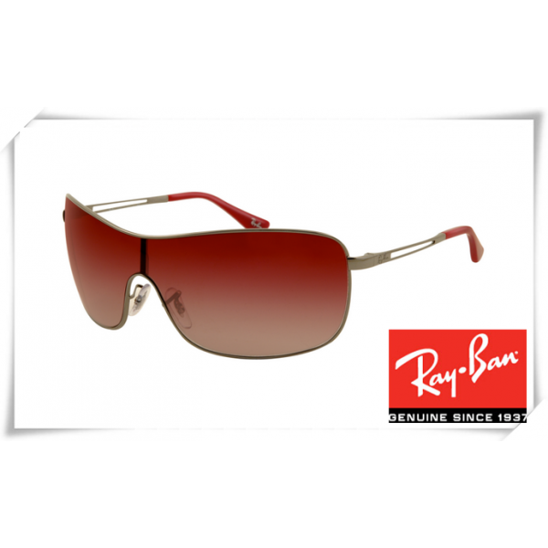 Ray Ban RB3466 Sunglasses Gunmetal Frame Wine Red Gradient Lens