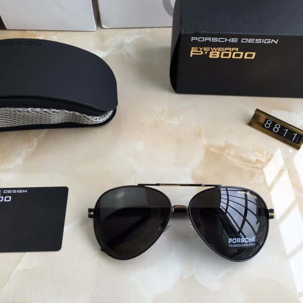 Mens Porsche Design P8811 Sunglasses Black Gold